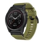 For Garmin Tactix 7 / Tactix DELTA Nylon Canvas Quick Release 26mm Watch Band(Army Green) - 1