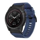 For Garmin Tactix 7 / Tactix DELTA Nylon Canvas Quick Release 26mm Watch Band(Blue) - 1