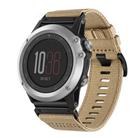 For Garmin Fenix 3 / Fenix 3 HR Nylon Canvas Quick Release 26mm Watch Band(Khaki) - 1