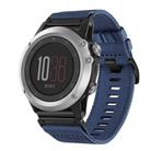 For Garmin Fenix 3 / Fenix 3 HR Nylon Canvas Quick Release 26mm Watch Band(Blue) - 1