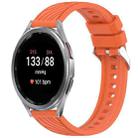 For Samsung Galaxy Watch 7 44mm Stripe Texture Silicone 20mm Watch Band(Orange) - 1