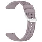 For Samsung Galaxy Watch 7 44mm Stripe Texture Silicone 20mm Watch Band(Roland Purple) - 2