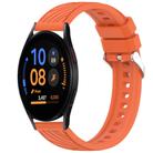 For Samsung Galaxy Watch FE 40mm Stripe Texture Silicone 20mm Watch Band(Orange) - 1