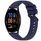 For Samsung Galaxy Watch FE 40mm Stripe Texture Silicone 20mm Watch Band(Midnight Blue) - 1