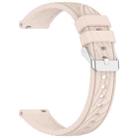 For Samsung Galaxy Watch 6 44mm Stripe Texture Silicone 20mm Watch Band(Pink) - 2