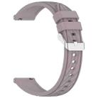 For Samsung Galaxy Watch 6 44mm Stripe Texture Silicone 20mm Watch Band(Roland Purple) - 2