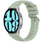 For Samsung Galaxy Watch 6 44mm Stripe Texture Silicone 20mm Watch Band(Light Green) - 1