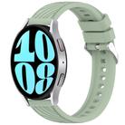 For Samsung Galaxy Watch 6 40mm Stripe Texture Silicone 20mm Watch Band(Light Green) - 1