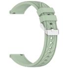 For Samsung Galaxy Watch 6 40mm Stripe Texture Silicone 20mm Watch Band(Light Green) - 2