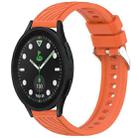 For Samsung Galaxy Watch5 Pro Golf Edition Stripe Texture Silicone 20mm Watch Band(Orange) - 1