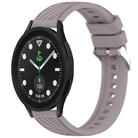 For Samsung Galaxy Watch5 Pro Golf Edition Stripe Texture Silicone 20mm Watch Band(Roland Purple) - 1