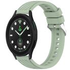 For Samsung Galaxy Watch5 Pro Golf Edition Stripe Texture Silicone 20mm Watch Band(Light Green) - 1