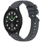 For Samsung Galaxy Watch5 Pro Golf Edition Stripe Texture Silicone 20mm Watch Band(Dark Gray) - 1