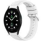 For Samsung Galaxy Watch5 Golf Edition Stripe Texture Silicone 20mm Watch Band(White) - 1