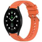 For Samsung Galaxy Watch5 Golf Edition Stripe Texture Silicone 20mm Watch Band(Orange) - 1