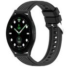 For Samsung Galaxy Watch5 Golf Edition Stripe Texture Silicone 20mm Watch Band(Black) - 1