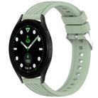 For Samsung Galaxy Watch5 Golf Edition Stripe Texture Silicone 20mm Watch Band(Light Green) - 1