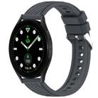 For Samsung Galaxy Watch5 Golf Edition Stripe Texture Silicone 20mm Watch Band(Dark Gray) - 1