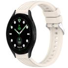 For Samsung Galaxy Watch5 Golf Edition Stripe Texture Silicone 20mm Watch Band(Starlight) - 1