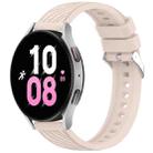 For Samsung Galaxy Watch 5  44mm Stripe Texture Silicone 20mm Watch Band(Pink) - 1
