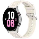 For Samsung Galaxy Watch 5  44mm Stripe Texture Silicone 20mm Watch Band(Starlight) - 1