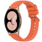 For Samsung Galaxy Watch 4 40mm Stripe Texture Silicone 20mm Watch Band(Orange) - 1