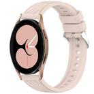 For Samsung Galaxy Watch 4 40mm Stripe Texture Silicone 20mm Watch Band(Pink) - 1