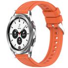 For Samsung  Galaxy Watch 4 Classic 42mm Stripe Texture Silicone 20mm Watch Band(Orange) - 1