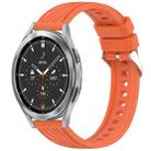 For Samsung  Galaxy Watch 4 Classic 46mm Stripe Texture Silicone 20mm Watch Band(Orange) - 1