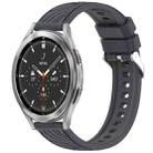 For Samsung  Galaxy Watch 4 Classic 46mm Stripe Texture Silicone 20mm Watch Band(Dark Gray) - 1