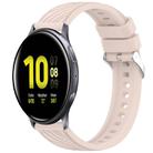 For Samsung Galaxy Watch Active2 40mm Stripe Texture Silicone 20mm Watch Band(Pink) - 1