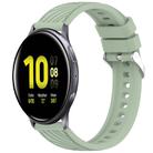 For Samsung Galaxy Watch Active2 40mm Stripe Texture Silicone 20mm Watch Band(Light Green) - 1