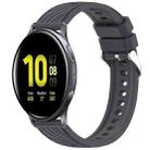 For Samsung Galaxy Watch Active2 40mm Stripe Texture Silicone 20mm Watch Band(Dark Gray) - 1