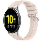 For Samsung Galaxy Watch Active2 44mm Stripe Texture Silicone 20mm Watch Band(Pink) - 1