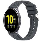 For Samsung Galaxy Watch Active2 44mm Stripe Texture Silicone 20mm Watch Band(Dark Gray) - 1