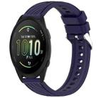 For Garmin Forerunner 165 Stripe Texture Silicone 20mm Watch Band(Midnight Blue) - 1