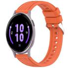 For Garmin Active 5 Stripe Texture Silicone 20mm Watch Band(Orange) - 1