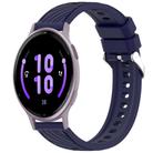 For Garmin Active 5 Stripe Texture Silicone 20mm Watch Band(Midnight Blue) - 1