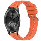 For Garmin VivoMove Trend Stripe Texture Silicone 20mm Watch Band(Orange) - 1