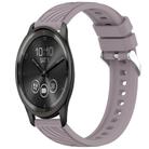 For Garmin VivoMove Trend Stripe Texture Silicone 20mm Watch Band(Roland Purple) - 1