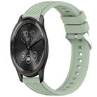 For Garmin VivoMove Trend Stripe Texture Silicone 20mm Watch Band(Light Green) - 1