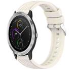 For Garmin Vivoactive 3 Stripe Texture Silicone 20mm Watch Band(Starlight) - 1