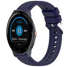 For Garmin Vivoactive 3 Music Stripe Texture Silicone 20mm Watch Band(Midnight Blue) - 1