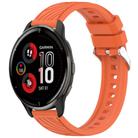 For Garmin Venu 2 Plus Stripe Texture Silicone 20mm Watch Band(Orange) - 1