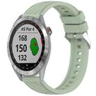 For Garmin Approach S40 Stripe Texture Silicone 20mm Watch Band(Light Green) - 1