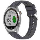 For Garmin Approach S40 Stripe Texture Silicone 20mm Watch Band(Dark Gray) - 1