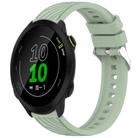 For Garmin Forerunner 158 Stripe Texture Silicone 20mm Watch Band(Light Green) - 1