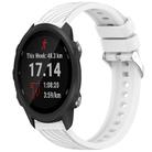 For Garmin Forerunner 245 / 245 Music Stripe Texture Silicone 20mm Watch Band(White) - 1