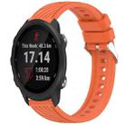 For Garmin Forerunner 245 / 245 Music Stripe Texture Silicone 20mm Watch Band(Orange) - 1