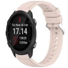 For Garmin Forerunner 245 / 245 Music Stripe Texture Silicone 20mm Watch Band(Pink) - 1